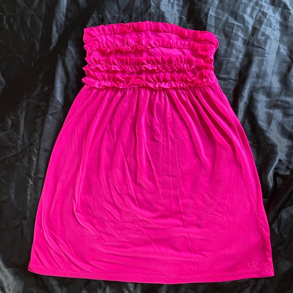 OP Pink Strapless Top